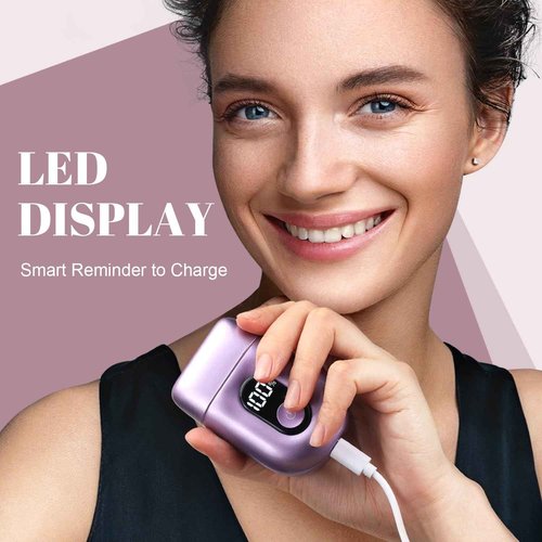 Fangaci Cordless Electric Shaver for Women: Mini Electric Razors with LED Display - Rechargeable Bikini Trimmer - IPX7 Waterproof Wet Dry Face Razor with 3 Blade Heads Floating Head