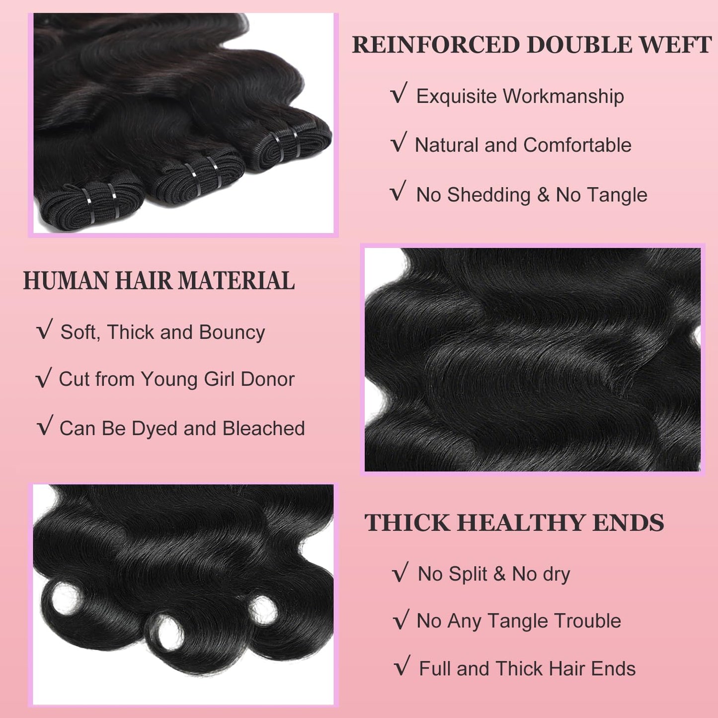 12A Human Hair Bundles with Closure 16 18 20 + 14 Inch Brazilian Body Wave Bundles Human Hair with 5x5 HD Lace Closure 100% Unprocessed Virgin
