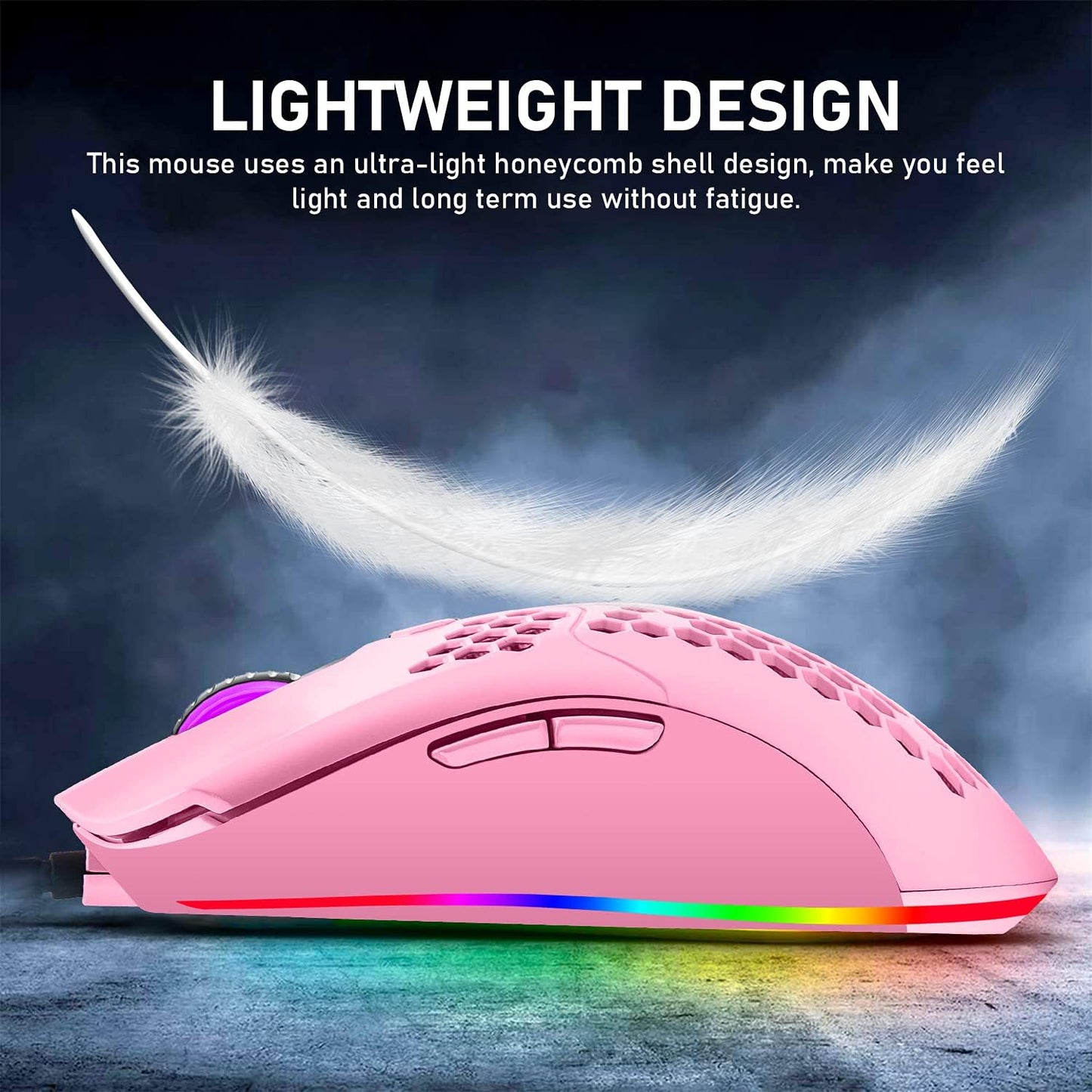 ZIYOU LANG Wired Gaming Keyboard and Mouse Combo,Blue LED Backlit Mechanical Keyboard,12K DPI RGB Ultralight Gaming Mouse,Gaming Mouse Pad for PC Gamer(Macaron Green)