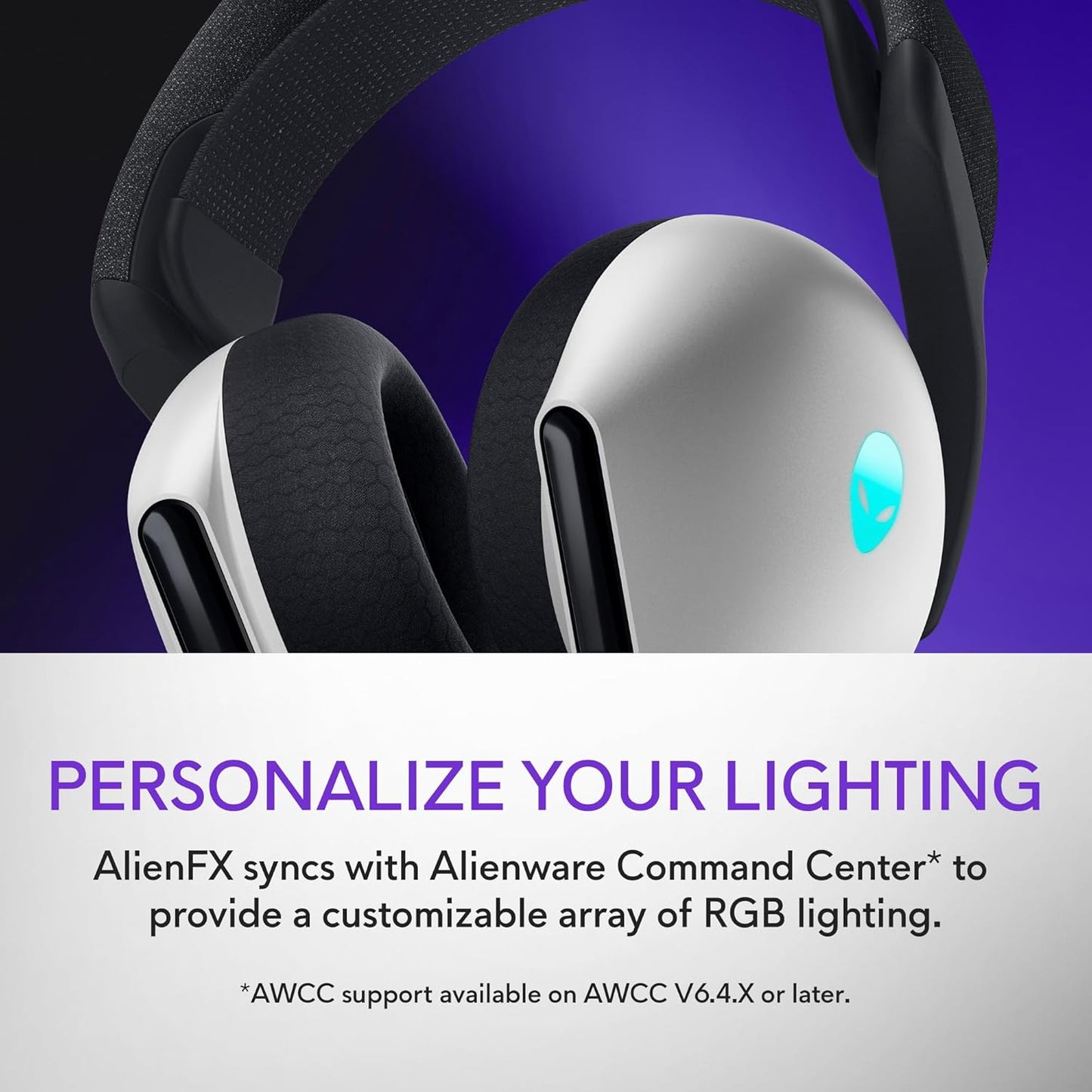 Alienware AW520H Wired Gaming Headset - Dolby Atmos, Unidirectional, AlienFX 16.8 Million RGB Colors, Microphone Mute, Volume On-headset Controls, 40mm Hi-Res Certified - Dark Side of the Moon