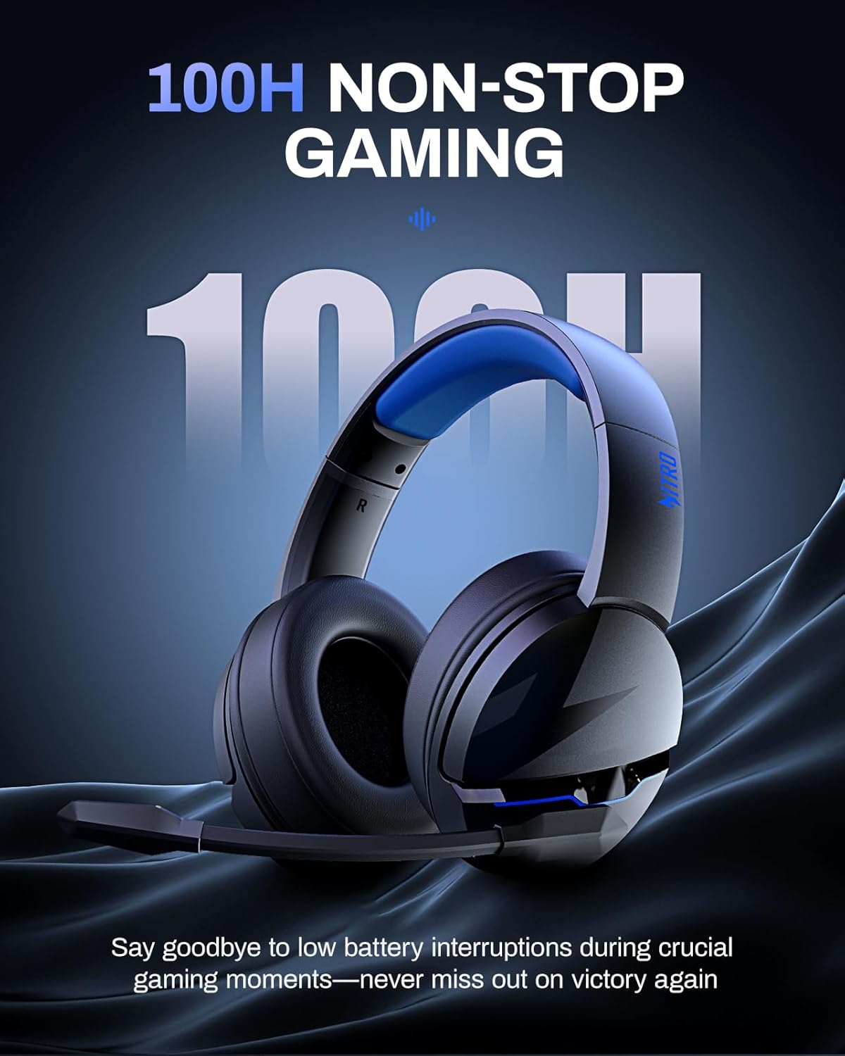 acer Wireless Gaming Headset, PS5 Headset with 2.4GHz for Ps5, Ps4, PC, Switch, Bluetooth 5.3 + 100Hrs Gaming Headphones with Noise Canceling Mic for Laptop, Mobile, Mac, 50mm Drivers (Red)