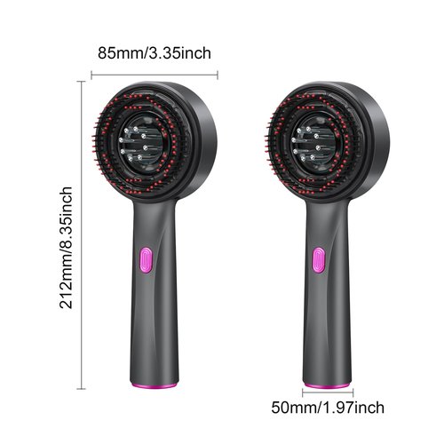 XDMOOS Red Light Dot Scalp Massager - 72-Point Vibration Comb for Hair Care, 3 in 1 Hair Oil Applicator,ipx7 Waterproof Scalp Oil Applicato,Rechargeable Home Use Device with Safety Indicator(Black)