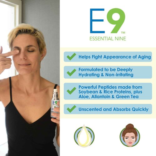 Eye Eco Essential 9 Eyelid and Facial Serum - 1.02 oz - Hydrating Anti Aging Serum with Aloe, Chamomile & Green Tea