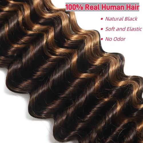 4/30 Human Braiding Hair Deep Wave Bulk Human Hair for Braiding Bohemian Knotless 2 Bundles 100g 26inch No Weft 10A Brazilian Virgin Human Hair Extensions Curly Bulk Human Hair for Boho Braids