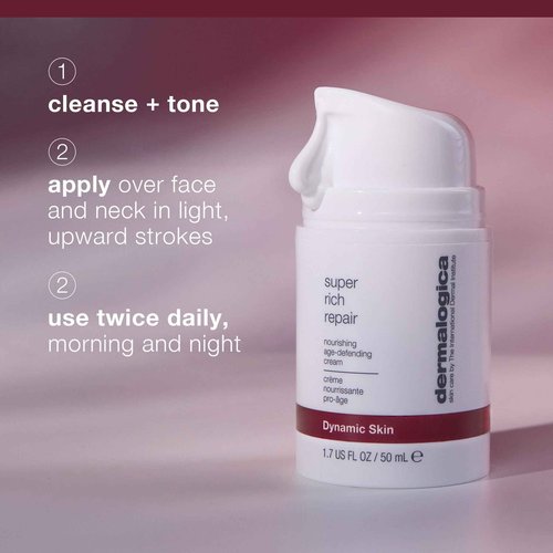 Dermalogica Super Rich Repair Anti-Aging Super-Concentrated Face Moisturizer - Help Replenish Skin's Natural Moisture Levels, 1.7 fl oz