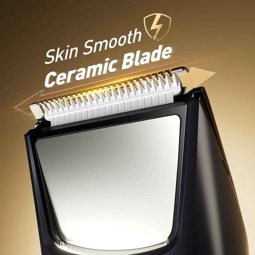 LGTGH Body Hair Trimmer for Men: Pubic Hair Trimmer with Mirror & LED Light - Electric Ball Shavers with Ceramic Blades & Travel Lock - Body Groomer IPX7 Waterproof Use for Groin/Chest/Legs