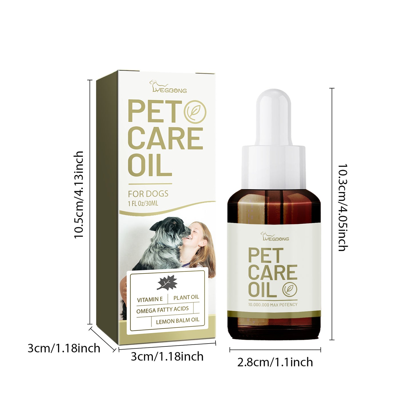 Dog Joint & Muscle Relief Oil with Lemon Balm & Omega Fatty Acids - Support Mobility