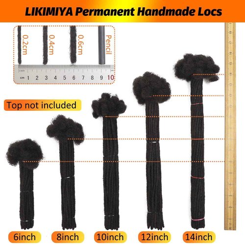 #27 Honey Blonde Loc Extensions Human Hair Dreads Extensions Dreadlock Extensions Human Hair Locs Extensions for Men Women Kids 0.4 cm 10 Inch 30 Strands Real Human Hair Locs Handmade Permanent Locs