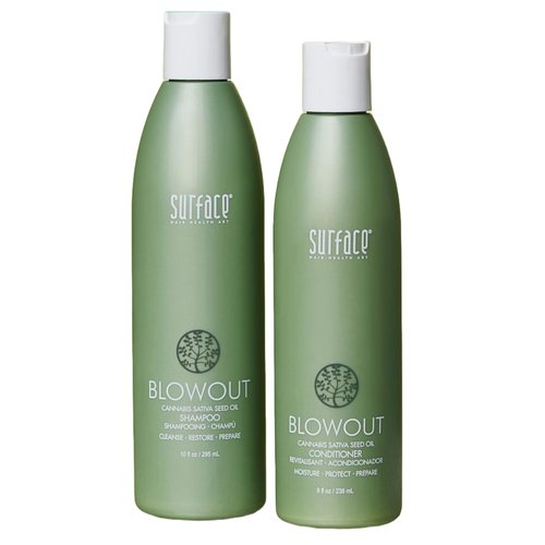 Surface Hair Blowout Shampoo/Conditioner Bundle for Women and Men - Organic Conditioner with Babassu Oil - Premium Volumizing Hair Products