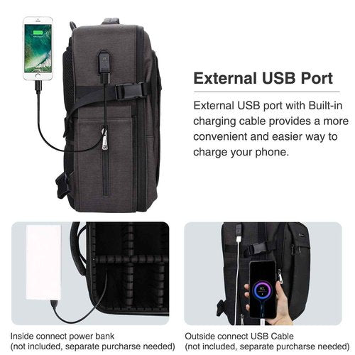 Relavel Professional Makeup Bag Backpack and Cosmetic Bag, Durable Waterproof Material with Shoulder Straps and Adjustable Dividers, Artist Organizer