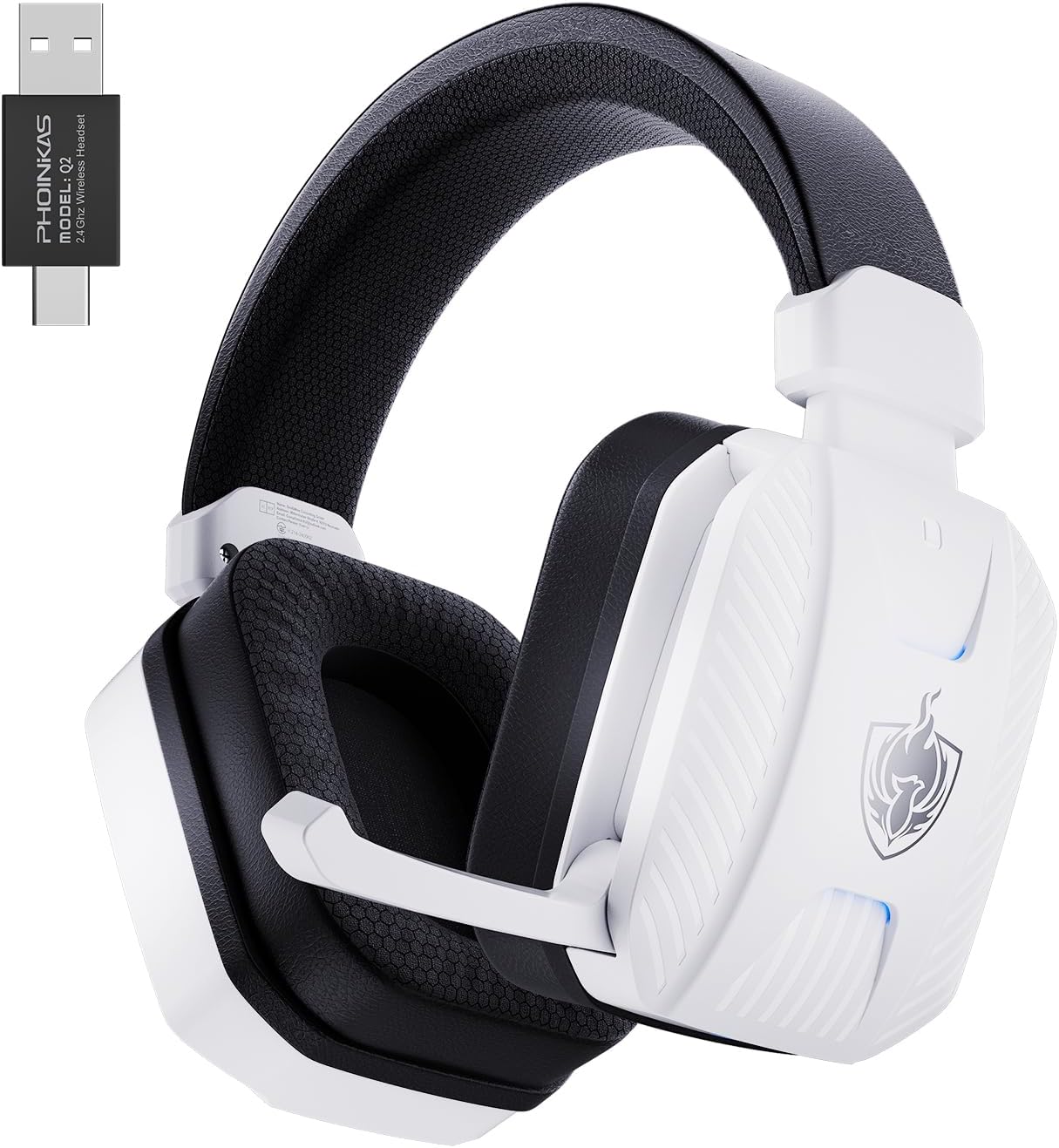 2.4GHz Wireless Gaming Headset for PS5, PS4, PC, Bluetooth 5.3 Gaming Headphones with Noise Canceling Mic, 7.1 Stereo Sound, 30+Hr Battery Gamer Headsets for Switch, Laptop, Mobile, Mac -Black
