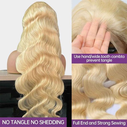 Fayniss 20Inch 613 Blonde Wig Human Hair 180% Density 13x6 Body Wave Lace Front Wigs Human Hair Glueless Wigs Pre Plucked With Baby Hair (20 inch, 613 Blonde Wig)