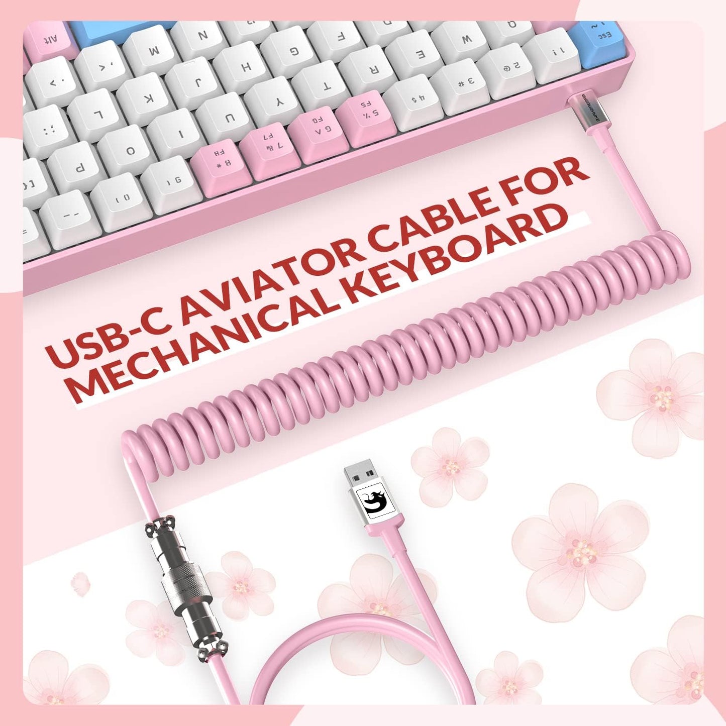 ZIYOU LANG RK-T8 Wired 65% Mechanical Gaming Keyboard with RGB LED Backlit Anti-ghosting TKL Mini 68 Key Custom Coiled C to A Cable Linear Red Switch for PS4 PS5 Xbox PC Mac Gamer(Gray/White/Orange)