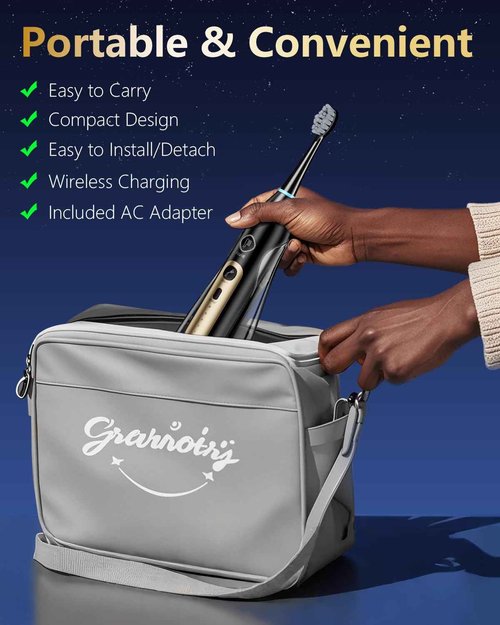 Ducard 3-in-1 Electric Toothbrush with Water Flosser: Portable flossing Toothbrush Combo for Adults, Cordless Travel Design, 3 Brush Modes & 5 Floss Speeds, Deep Cleaning for Braces/Sensitive Gums