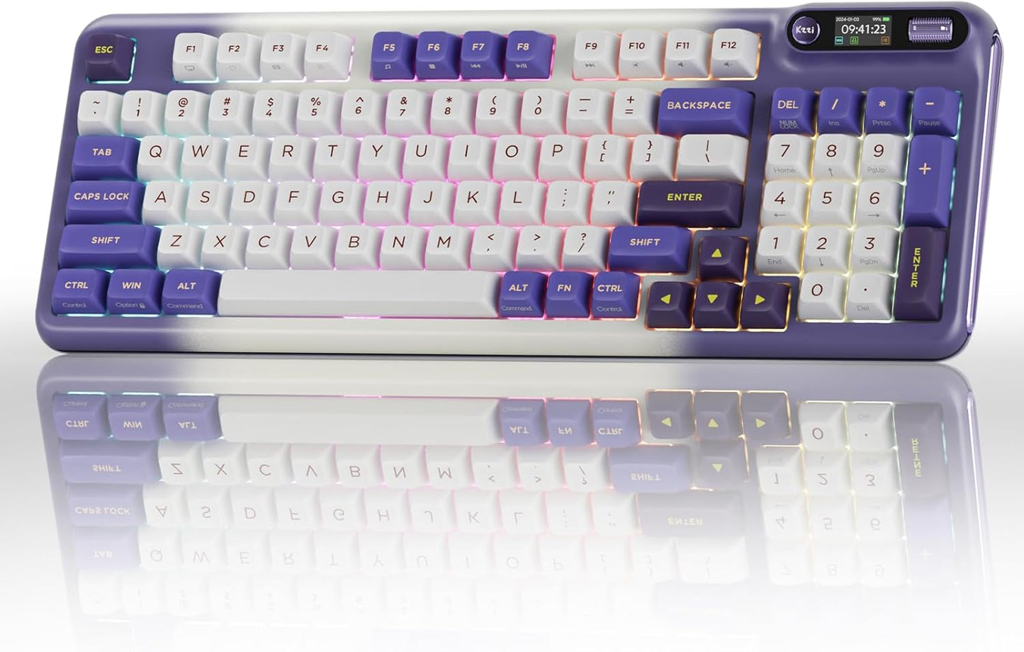 Z98 Creamy Keyboard, Wireless Mechanical Keyboard with Smart Display & Knob, Tri-Mode Connection