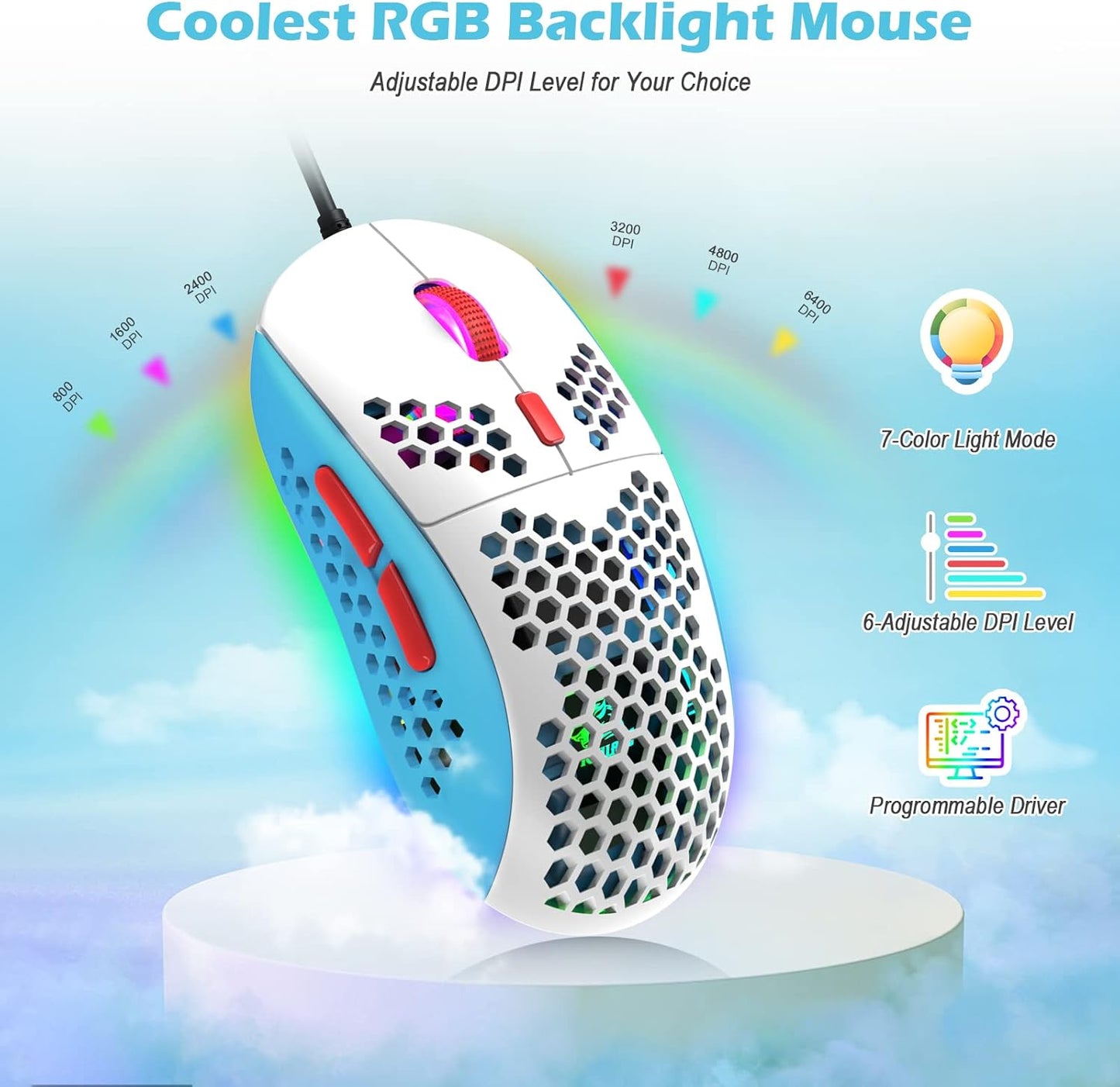 ZIYOU LANG RK-T8 Wired 65% Mechanical Gaming Keyboard with RGB LED Backlit Anti-ghosting TKL Mini 68 Key Custom Coiled C to A Cable Linear Red Switch for PS4 PS5 Xbox PC Mac Gamer(Gray/White/Orange)