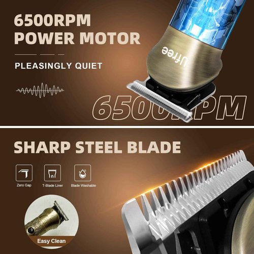 Ufree Beard Trimmer for Men, Cordless Hair Clippers, Electric Razor Shavers for Men, Professional Clippers and Trimmers Set, Cordless Clippers for Hair Cutting