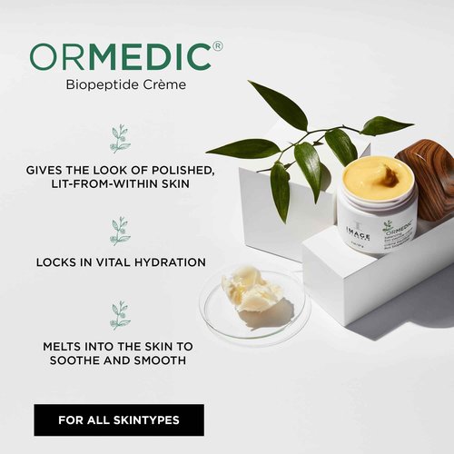 IMAGE Skincare, ORMEDIC Biopeptide Crème, Balancing Face Moisturizer with Shea Butter, Hyaluronic Acid and Organic Plant Oils, 2oz