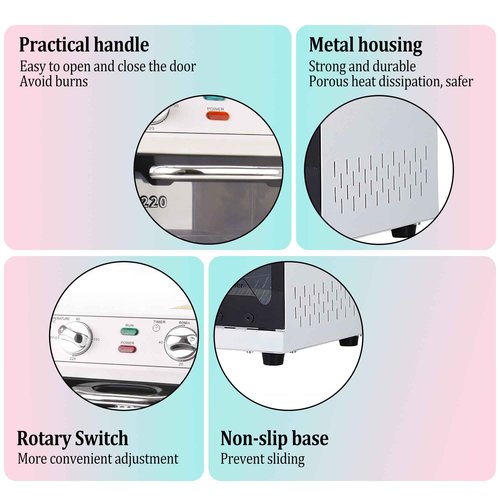 High Temperature Sterilizer, 8L Large Capacity Dry Heat Sterilizer, Max. Temperature 220℃, With Temperature Control & Timer, For Hair Salon Spa Nail Salon, Tool Sterilizer