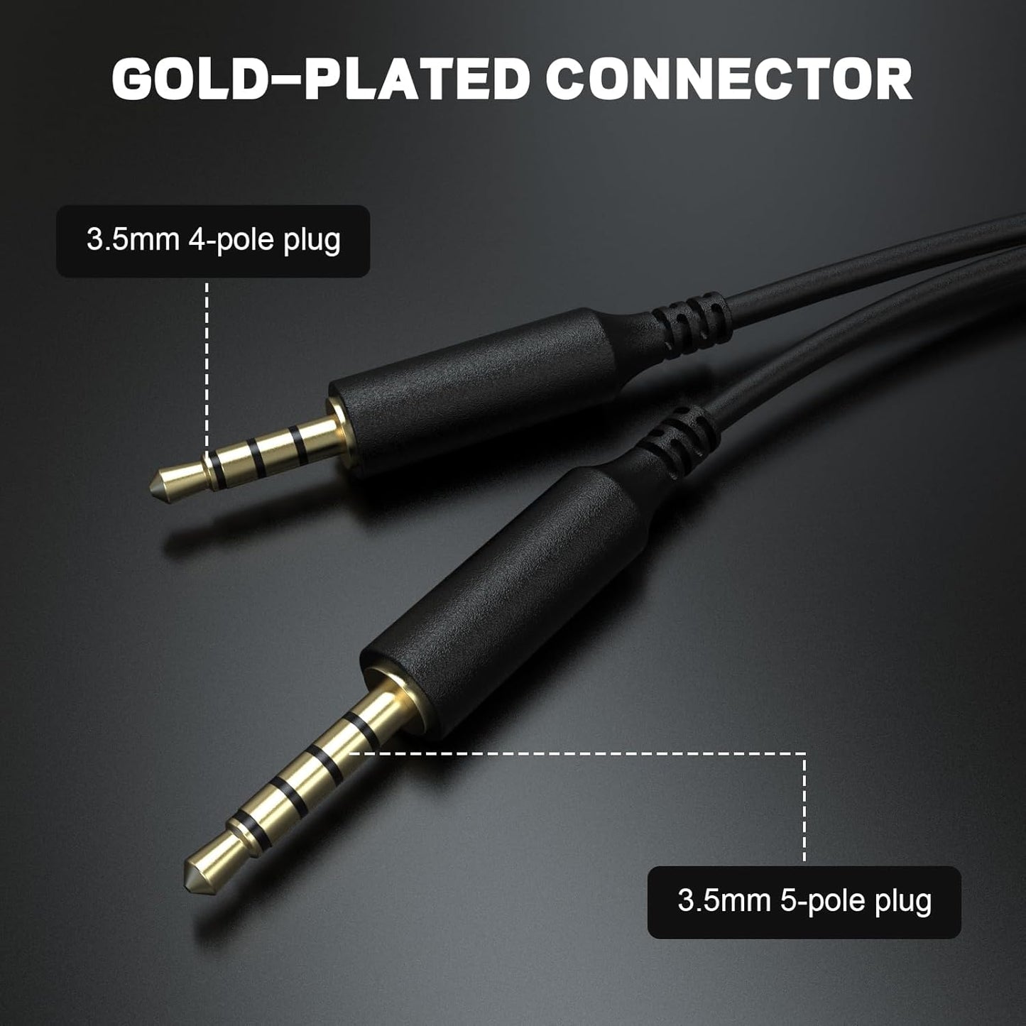 Alitutumao Astro A40 A10 A30 A50 Gaming Headset 3.5mm Audio Aux Cable Extension Cord Compatible with PlayStation 4 PS4, MixAmp, PC Gaming and Smartphone, No Mute & Volume Control Button, 6.5FT