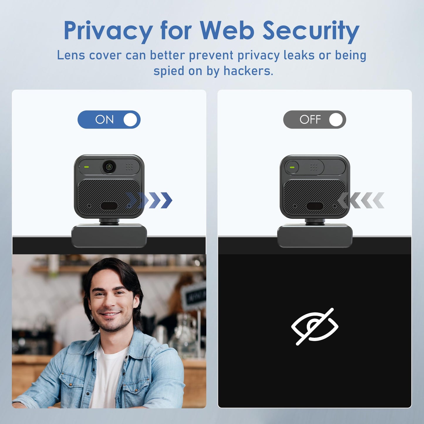 4K Webcam with 2 Microphone, Wide Angle PC Cameras with Mirror & Flip Funtion, Remote, Precise Focus, Privacy Cover, Tripod, Great for Computer, Zoom, OBS, Teams, Laptop, Personal Video Calling