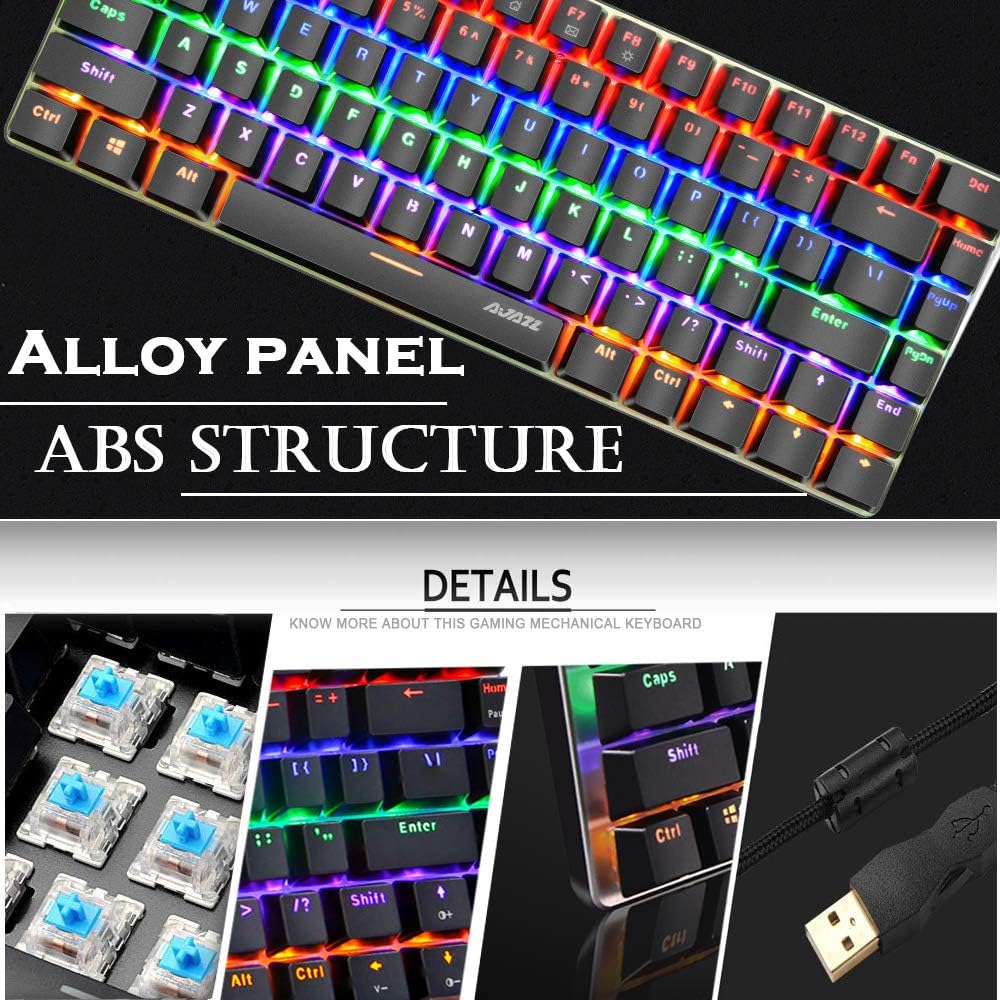 ZIYOU LANG Wired Gaming Keyboard and Mouse,3 in 1 Gaming Set,Green LED Backlit Mechanical Keyboard,12K DPI Superlight Gaming Mouse,Large Mouse Pad for PC Gamer