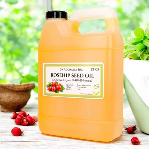 Dr Adorable - 32 oz - Rosehip Oil Unrefined - 100% Pure Natural Organic Cold Pressed