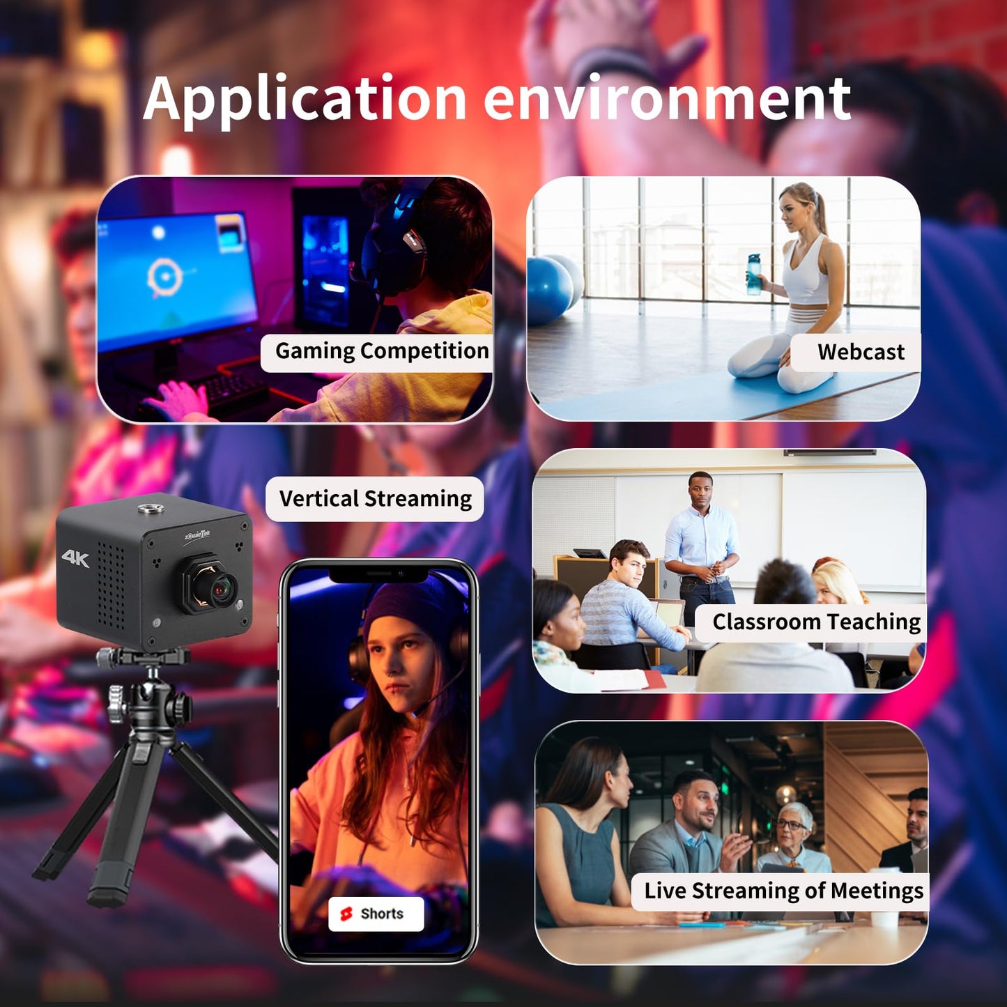 zowietek 4K Native NDI|HX3 POV Box Camera PoE, Simultaneously HDMI & SDI Output, RTSP/RTMP(s)/SRT, Standalone Live Streaming to YouTube/Facebook/Twitch for Webcast, Meeting, Teaching & Gaming (M12 AF)