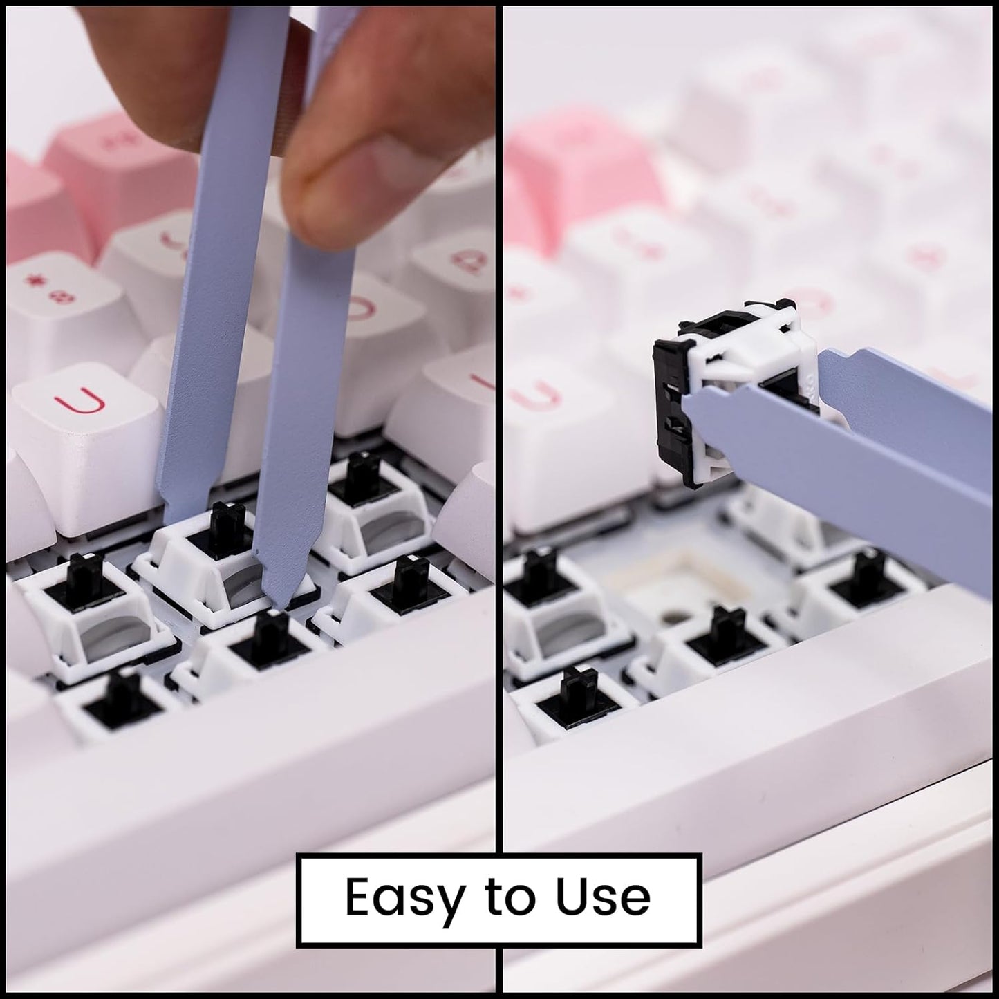 Akko Switch Puller for Mechanical Keyboard Ergonomic Keyboard Tool Durable Design Purple Made of Aluminum