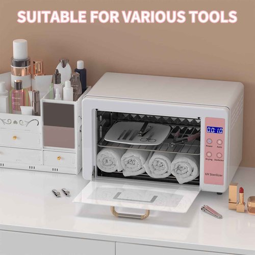 Yofuly Sterilizer for Esthetician, 10L Large Sterilizer for Nail Tools, Multi-Functional Nail Cleaner Box, Large Capacity Cleaning Cabinet for Home Use, Barbers, Beauty Salons, and Spas