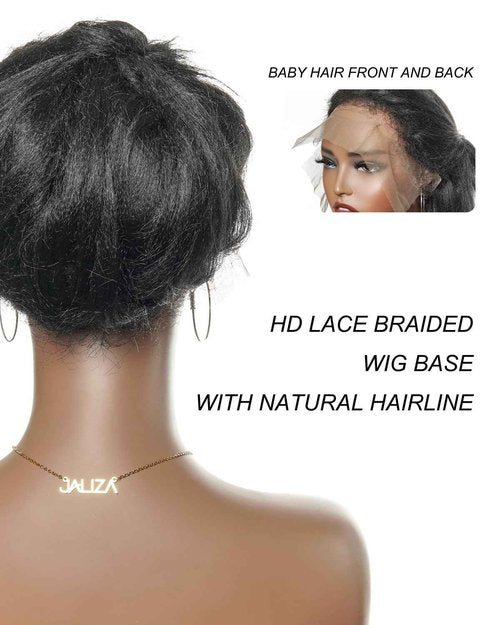 JALIZA Full Lace Wig Cap Real Swiss HD Lace Braided Wig Base for Women and Men - Black