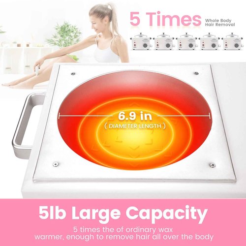 Upgrade BUT2.5L-I Non-stick Large Wax Pot, Anbull Single Professional Wax Heater for Hair Removal - Easy to Clean Waxing Machine