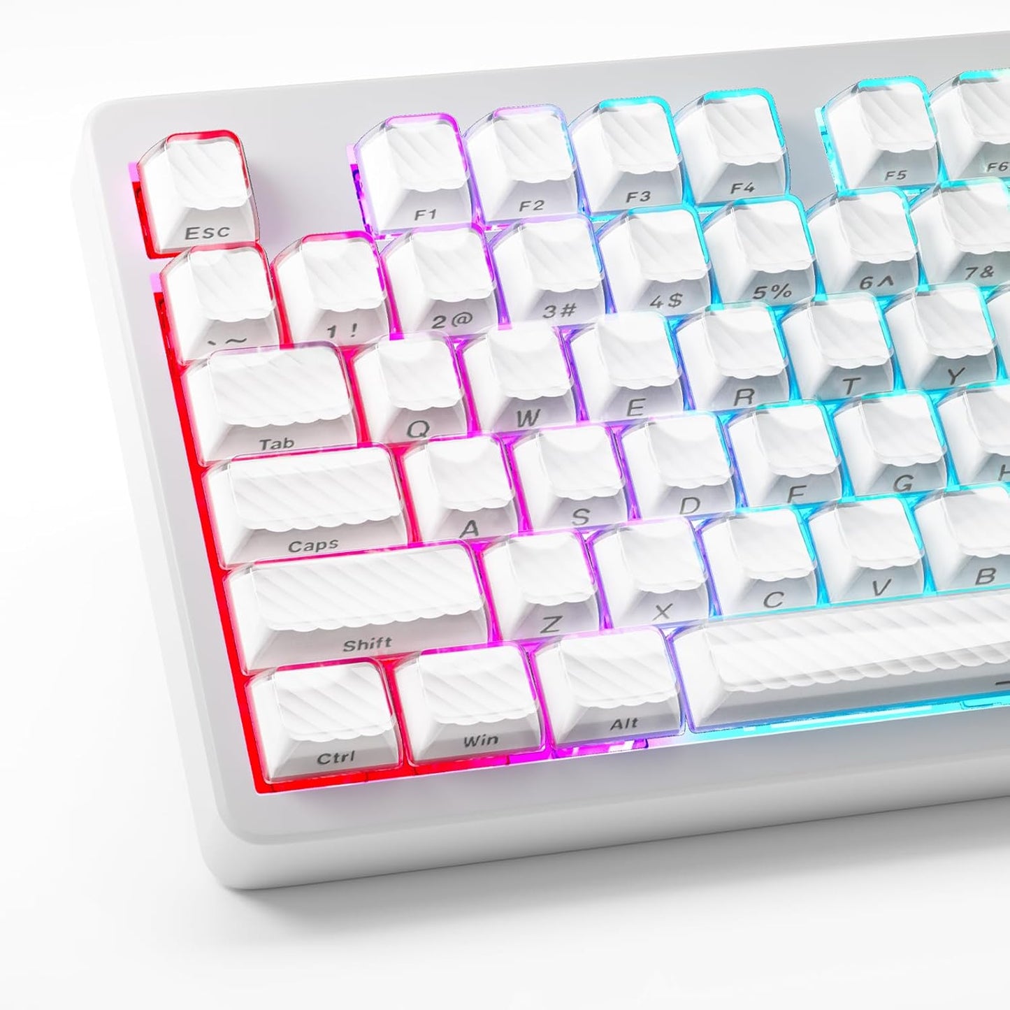 XVX H61 Wired Aluminum Gaming Keyboard and Crystal Jelly Keycaps