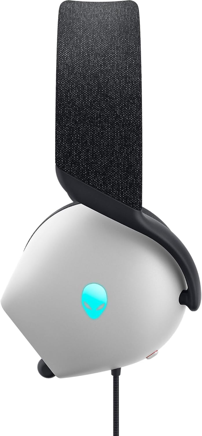 Alienware AW520H Wired Gaming Headset - Dolby Atmos, Unidirectional, AlienFX 16.8 Million RGB Colors, Microphone Mute, Volume On-headset Controls, 40mm Hi-Res Certified - Dark Side of the Moon