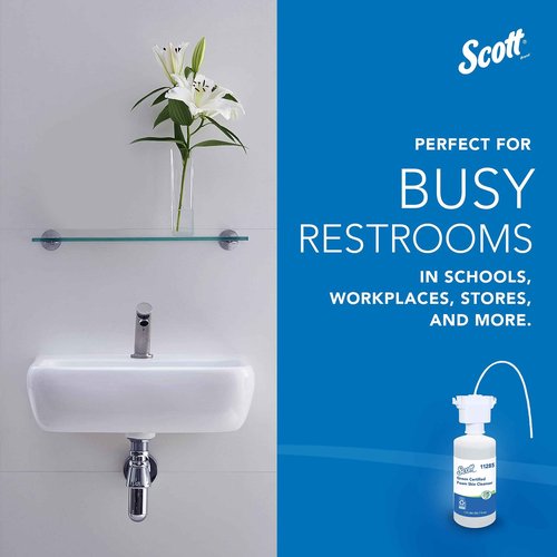 Scott Professional Green Certified Foam Hand Soap (11285), 1.5 L, Foaming, Clear, No Fragrance Added, Under-Counter Refills for Kimberly-Clark Professional Dispensers, Ecologo, NSF E-1 (2 Bottles)