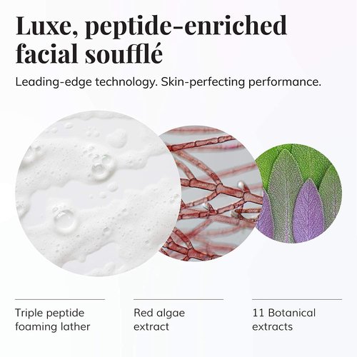 Le Mieux Luxe Facial Skincare Set - Peptide Foam Cleanser + Bio Cell Rejuvenating Cream - 2-Step Cleansing + Moisturizing Set for Face + Neck (2-Piece Set)