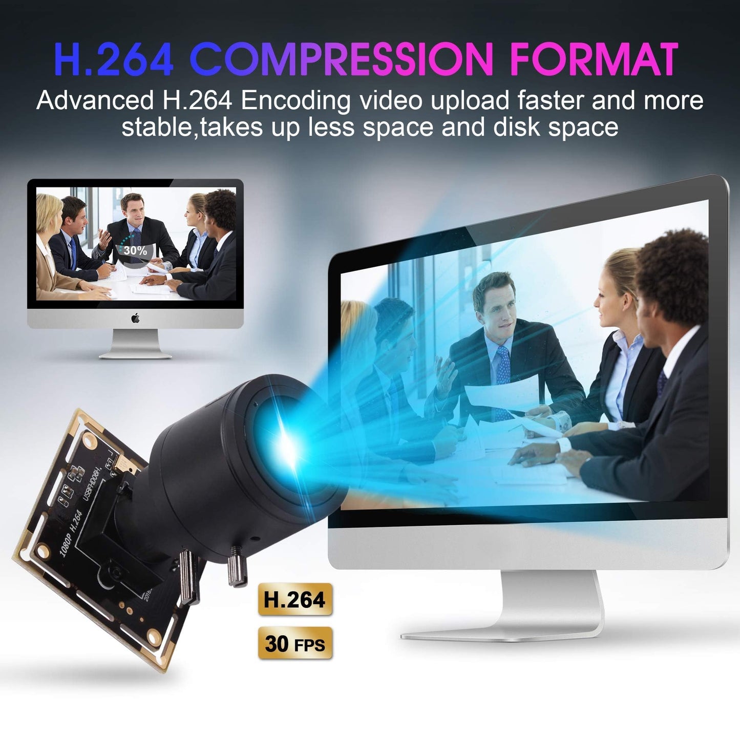 ALPCAM 1080P USB Camera Module, 0.01Lux Low Light Camera with 2.8-12mm Varifocal Lens H.264 2MP CMOS IMX323 UVC Industrial Webcam Board for Window Linux Android Mac OS