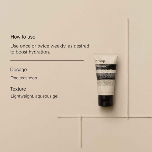 Aesop Blue Chamomile Facial Hydrating Mask for Dehydrated Skin | Refresh, Replenish, Soften | 2oz / 60mL