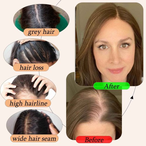 RICH BRIA Human Hair Toppers for Women with Thinning Hair Real Human Topper Crown No Bangs 10 Inch #12P613 Golden Brown mix Bleach Blonde