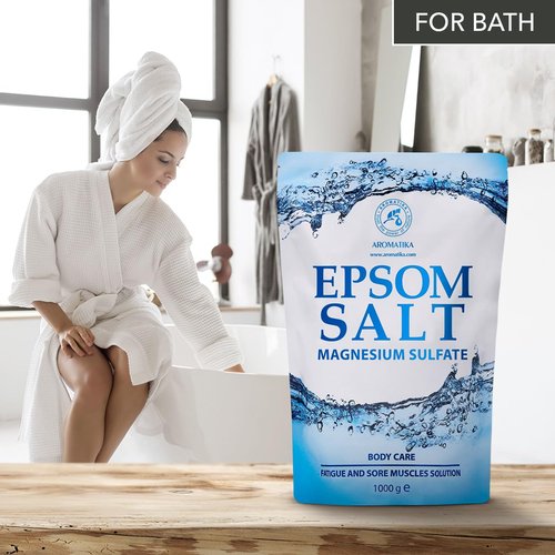 Epsom Salt Bath 175 Oz - 100% Pure & Natural Epsom Salt 5 x 35 Oz- Concentrated Magnesium Sulphate - Soothing & Relieves Sore Muscles - Body Care - Good Skin Care & Muscle Relaxant