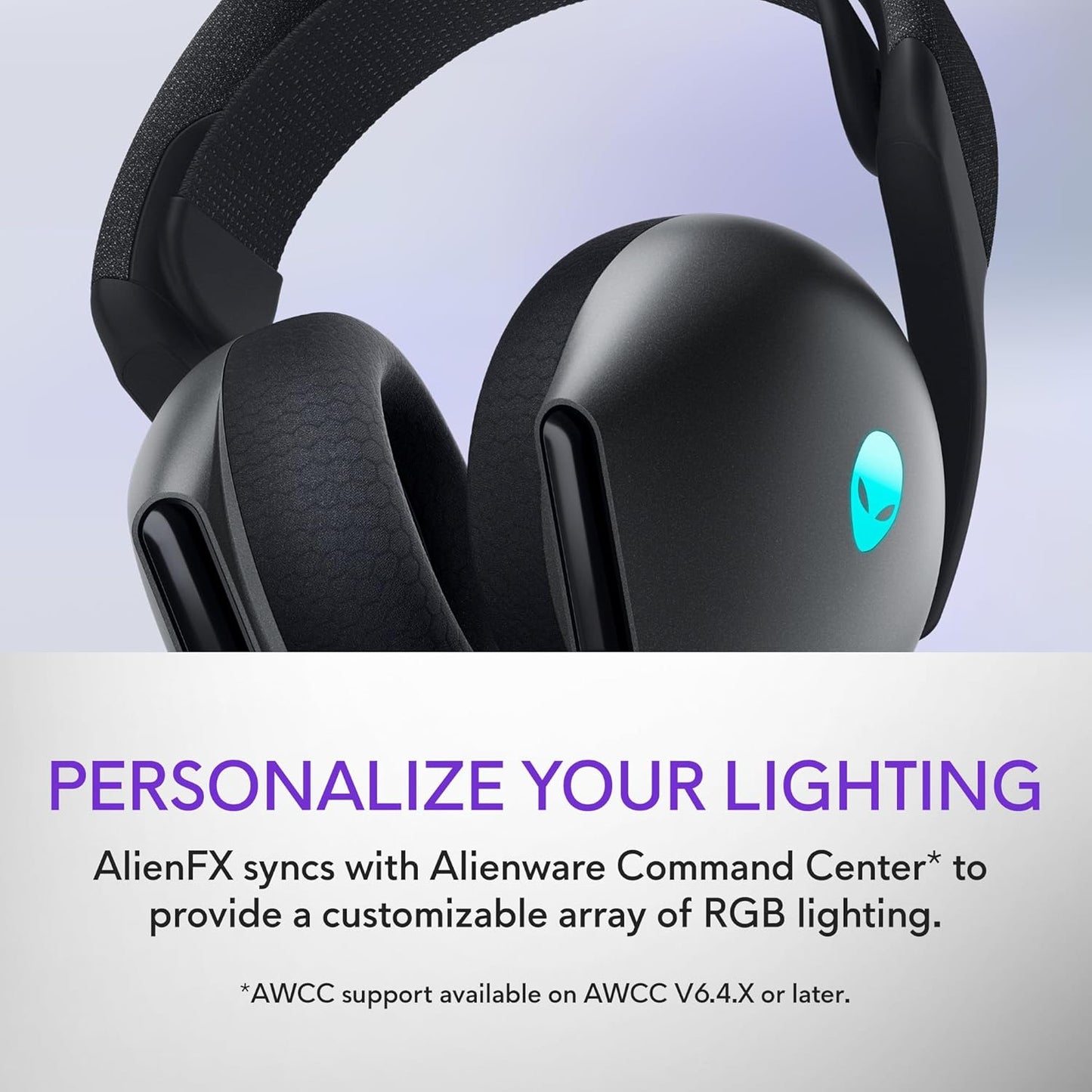 Alienware AW520H Wired Gaming Headset - Dolby Atmos, Unidirectional, AlienFX 16.8 Million RGB Colors, Microphone Mute, Volume On-headset Controls, 40mm Hi-Res Certified - Dark Side of the Moon