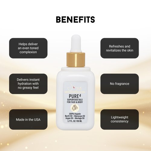 Miracle Elixir Collection Joyce Giraud Pure4 Face & Body Superfood Oils, 100% Organic, Suitable for All Skin Types, 1.7 Fl. Oz