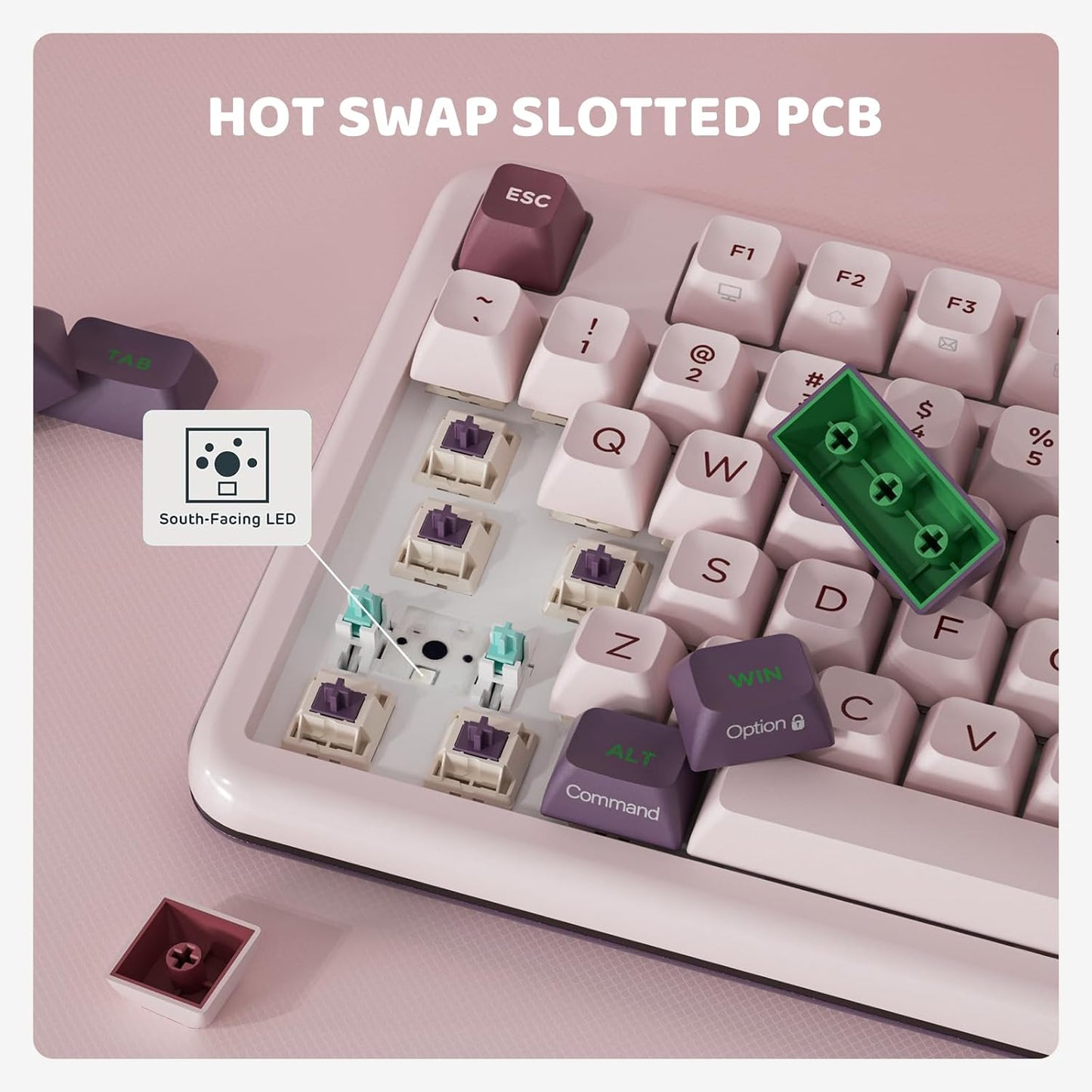 Z98 Creamy Keyboard, 94 Keys Wireless Mechanical Keyboard with Smart Display & Knob, Tri-Mode Connection