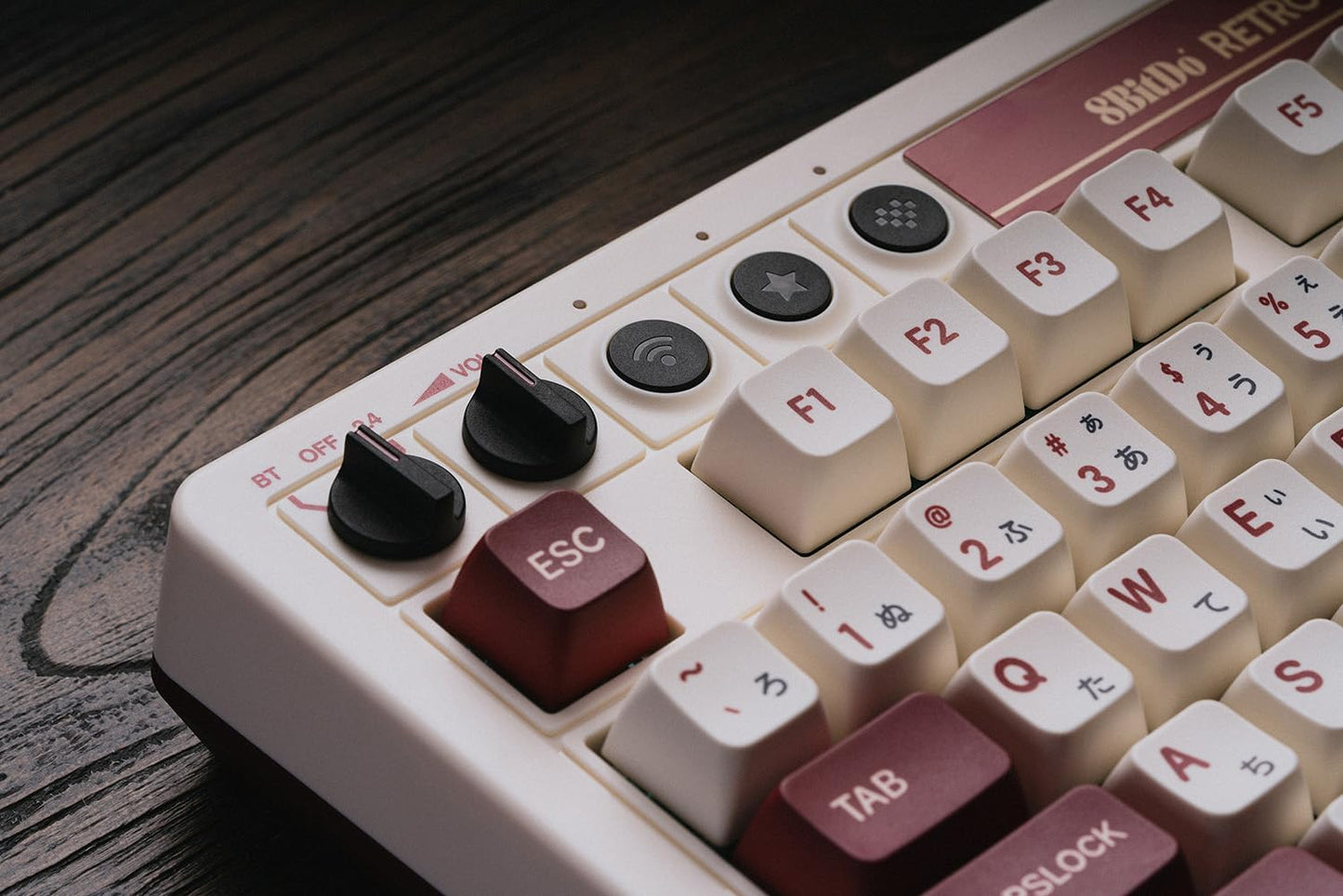 8BitDo Retro Mechanical Keyboard, Bluetooth/2.4G/USB-C Hot Swappable Gaming Keyboard with 87 Keys, Dual Super Buttons and Super Stick for Windows and Android - C64 Edition