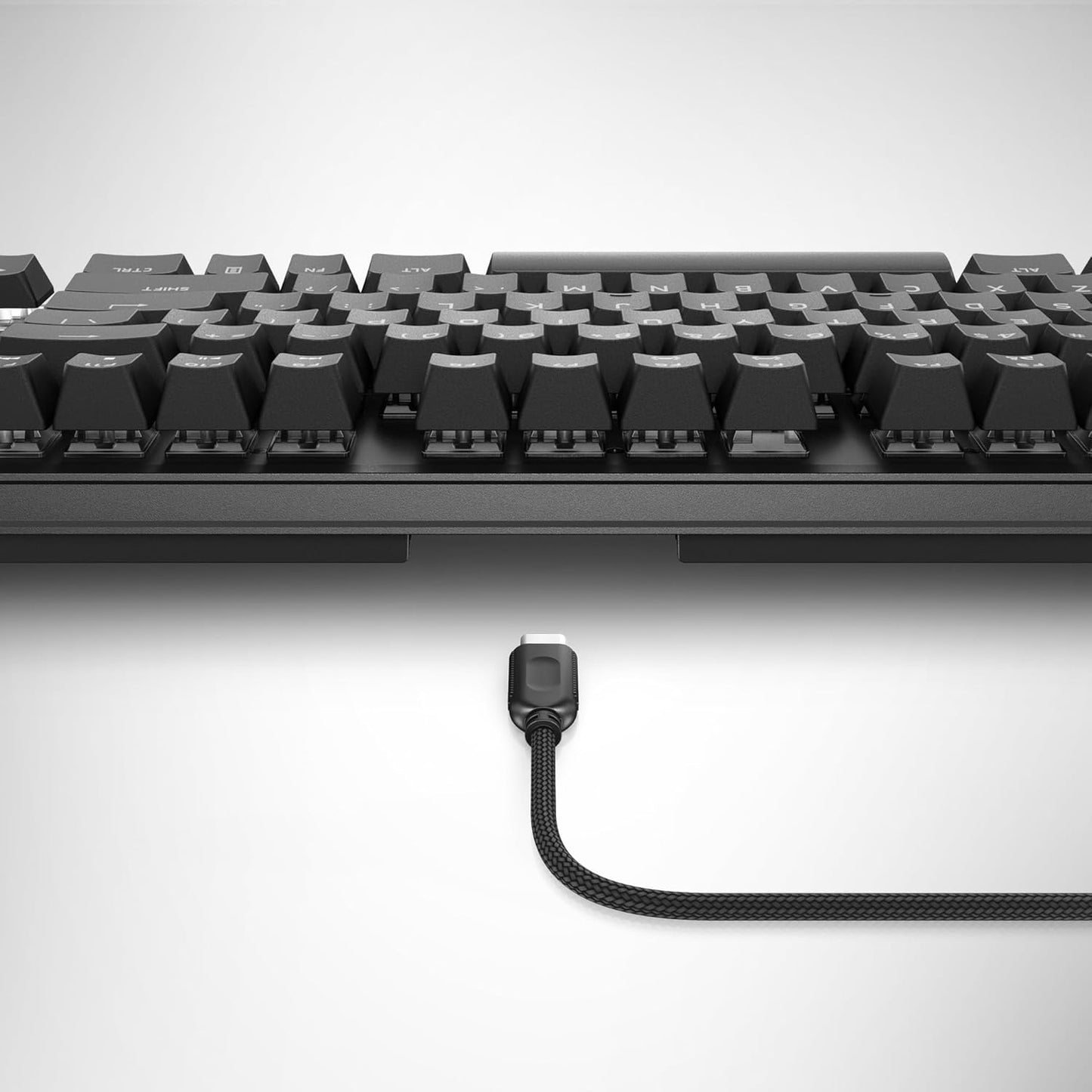 Alienware Low-Profile RGB Gaming Keyboard AW510K, AlienFx Per Key RGB LED Color Backlighting, Media CONTROLS & USB Passthrough, Cherry MX Low Profile Red Switches