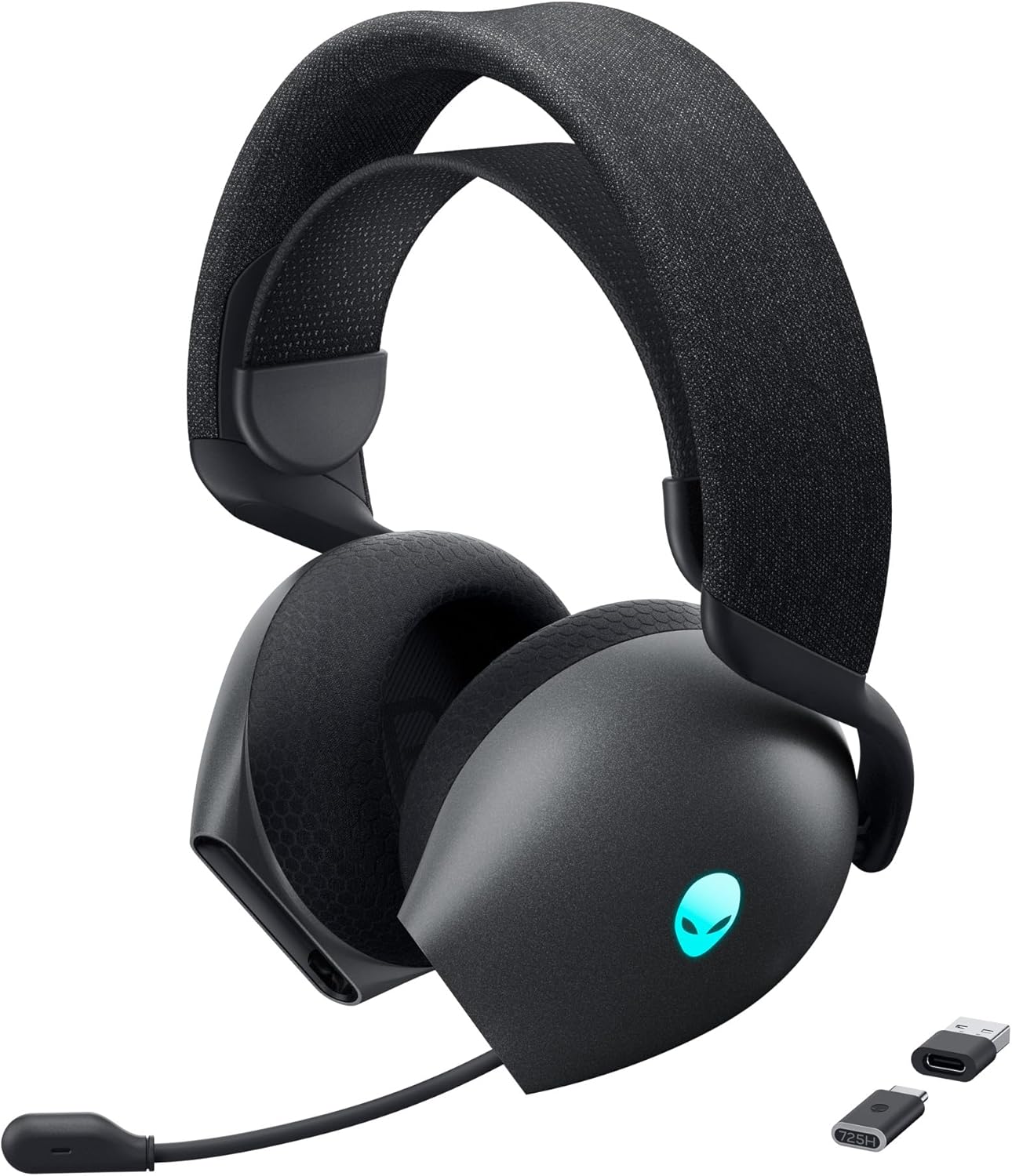 Alienware AW520H Wired Gaming Headset - Dolby Atmos, Unidirectional, AlienFX 16.8 Million RGB Colors, Microphone Mute, Volume On-headset Controls, 40mm Hi-Res Certified - Dark Side of the Moon