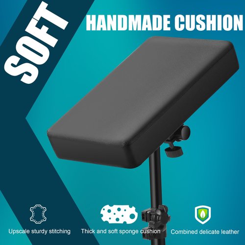 POARMEEY Adjustable Tattoo Arm Rest, Professional Heavy-Duty Stabilizer with Ergonomic Cushion & Secure Locking for Precision Tattooing