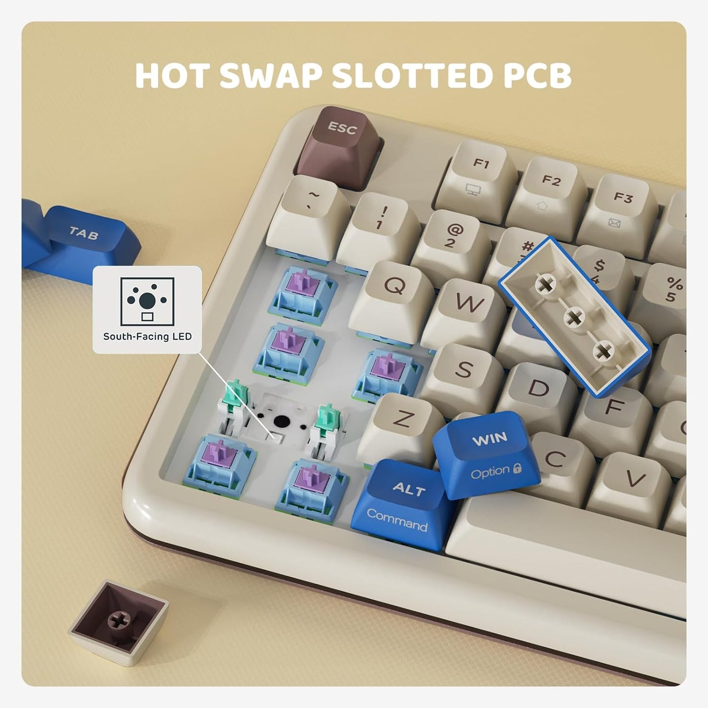 Z98 Creamy Keyboard, Wireless Mechanical Keyboard with Smart Display & Knob, Tri-Mode Connection