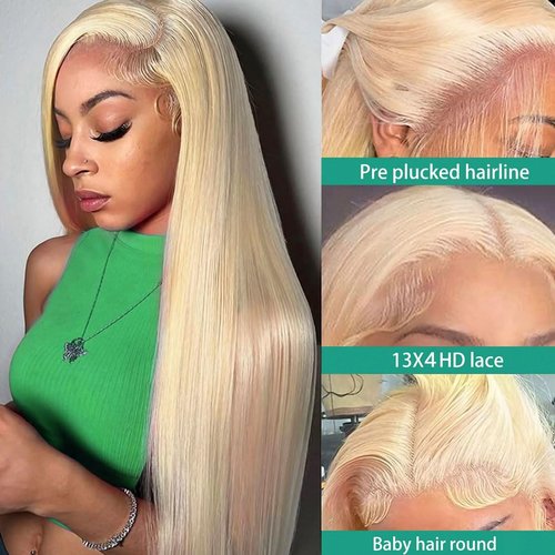Sweetie 16 Inch 613 13x4 Lace Front Wig Human Hair 150% Density 12A Blonde Wig Human Hair Straight Lace Front Wigs Human Hair for Women HD Lace Glueless Wigs Human Hair Pre Plucked