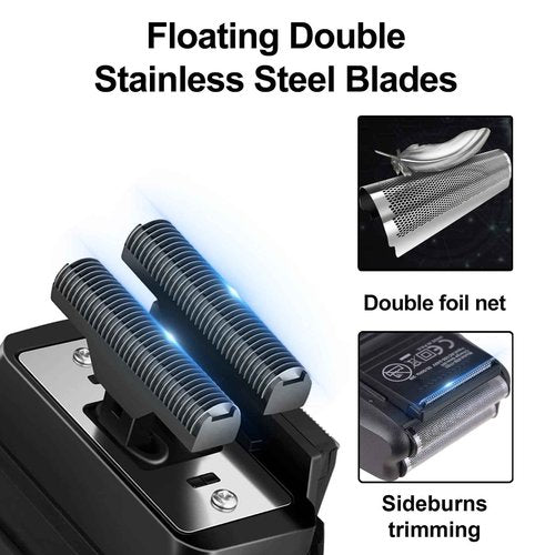 KEMEI Professional Hair Clippers for Men, Cordless Barber Clipper Beard Trimmer Foil Shaver Nose Eyebrow Ear Trimmer Set, USB Charging Complete Electric Hair Cutting Kit with 11 Guide Combs